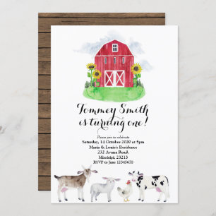 Farm Boy Birthday Invitation