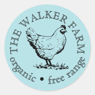 Farm Business Logo Classic Round Sticker