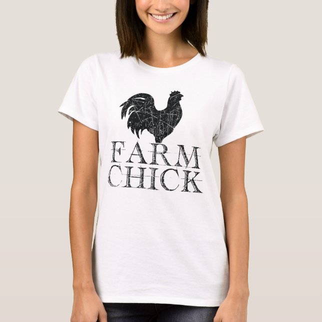 Farm Chick Women’s Shirt – Country Life Lover Tee (Front)