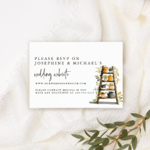 Farm Chicken RSVP Online Wedding Website Card