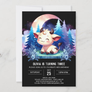Farm Children Cow Birthday Invitation