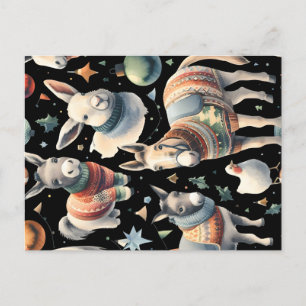 farm christmas holiday postcard