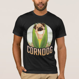 Farm Corn Dog with Pug Maize cornhole T-Shirt
