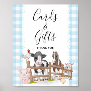Farm Country Baby Shower Cards and Gifts Sign