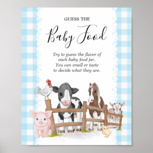Farm Country Baby Shower Guess The Baby Food Sign