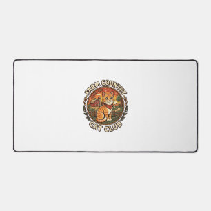 Farm Country Cat Cat Lover Gift - Farm Country Cat Desk Mat