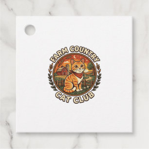 Farm Country Cat Cat Lover Gift - Farm Country Cat Favour Tags