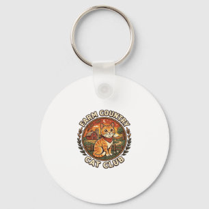 Farm Country Cat Cat Lover Gift - Farm Country Cat Key Ring