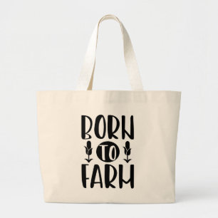 Farm, Country Farmer Wife Chicken Lady Horse Cow Large Tote Bag