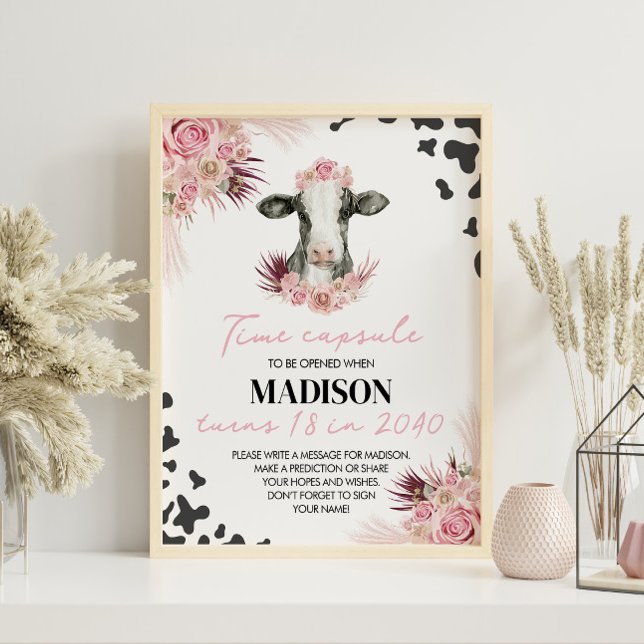 Farm Cow Birthday Time Capsule sign (Creator Uploaded)