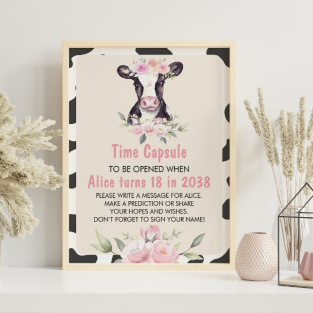 Farm Cow Birthday Time Capsule sign (Creator Uploaded)