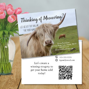 farm cow referral real estate marketing sell postcard