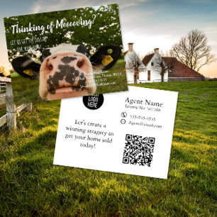 farm cow referral real estate marketing sell postcard