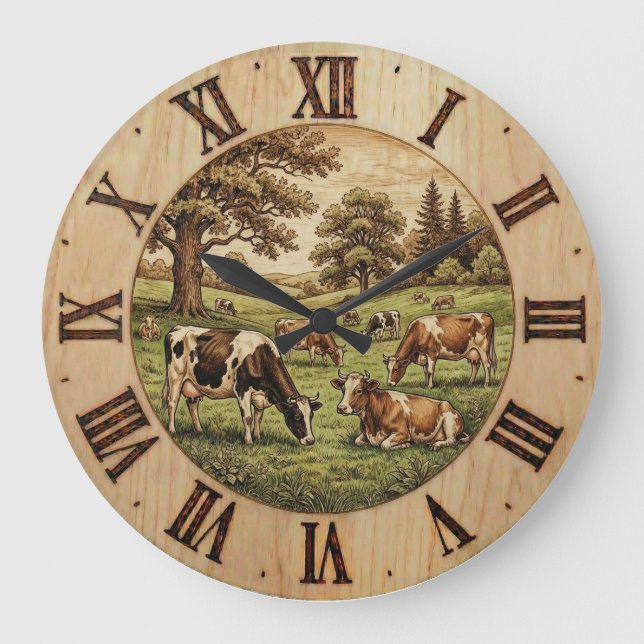 Farm Cow - Wall Clock (Front)