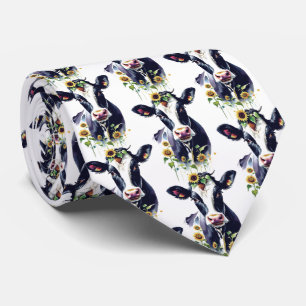 Farm Cows in Sunflowers Western Pattern Tie
