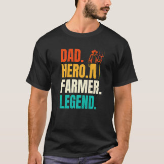 Farm Dad  Farming Father Farm Squad Farmer Life Da T-Shirt