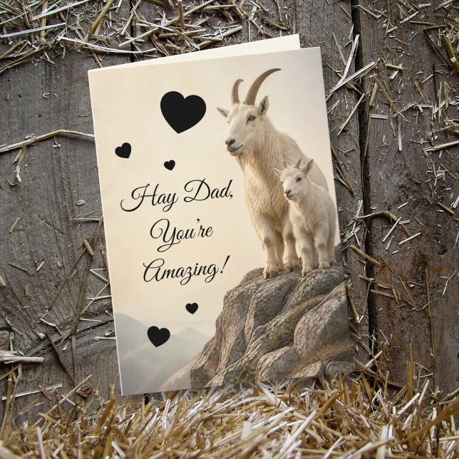 Farm Dad Goat Funny Father's Day Card (Creator Uploaded)