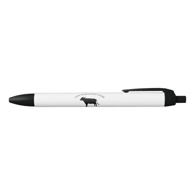 Farm decorative cow Silhouette Black Ink Pen (Top)