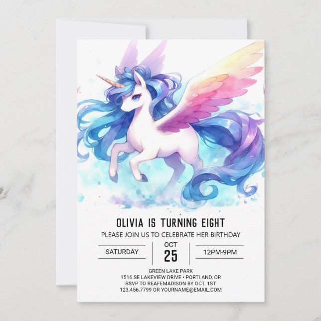 Farm Digital Horse Birthday Invitation (Front)