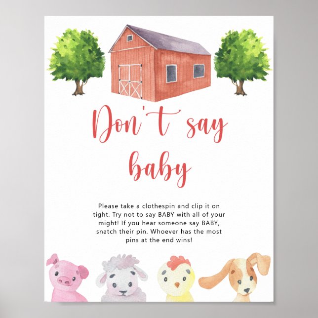 Farm - Don't say Baby game Poster (Front)