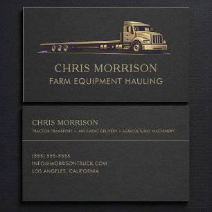 Farm Equipment Hauling Trucking Professional Business Card