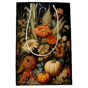 Farm Fall Autumn Pumpkin Medium Gift Bag