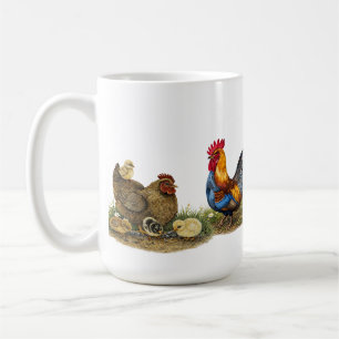 Farm Family Rooster & Hen Teapot Coffee Mug