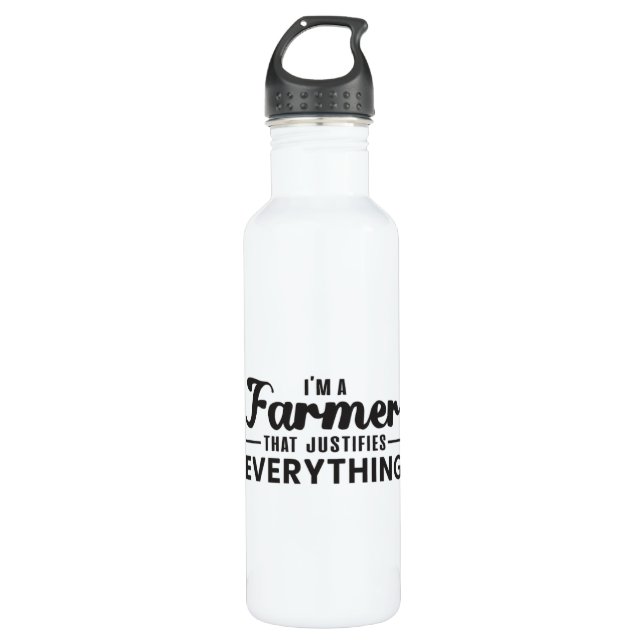 Farm Farmer Agriculture Farming Funny Gift Idea 710 Ml Water Bottle (Front)