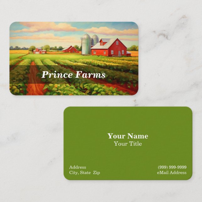 Farm / Farmer / Farming Business Card (Front/Back)
