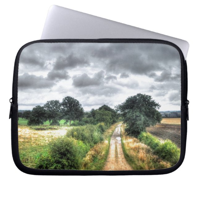 Farm Field, Meadow, Pasture, Paddock Laptop Sleeve (Front)