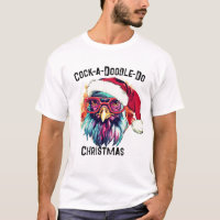 Farm Fitness Gym Tee, Christmas Rooster Humour Gif