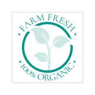 Farm Fresh 100 Percent Organic Food Self-inking Stamp
