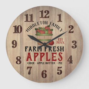 Farm Fresh 🍎 Apples in a Vintage Large Clock