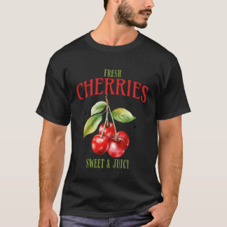 Farm Fresh Cherries Farmer Market Cherry Lover Wom T-Shirt