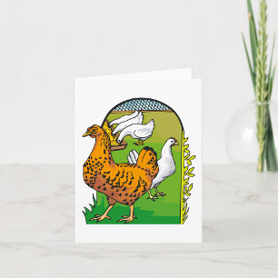 Farm Fresh Chicken Coop Country Scene Card