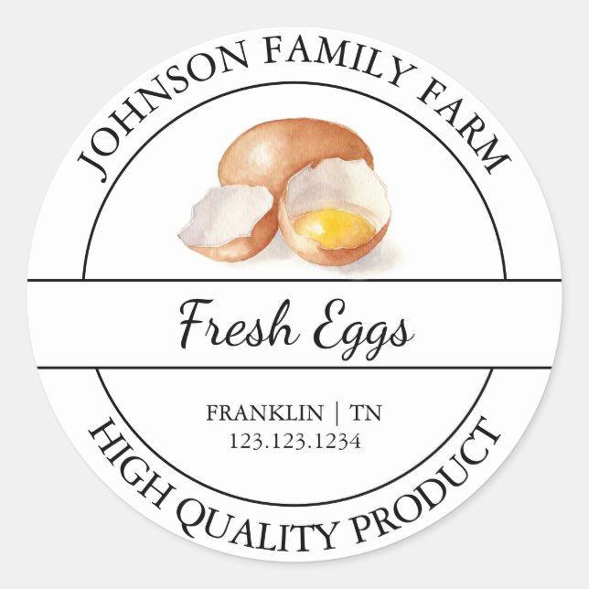 Farm Fresh Chicken Egg White Label (Front)