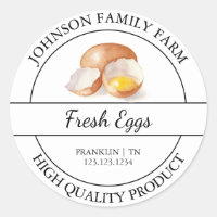 Farm Fresh Chicken Egg White Label