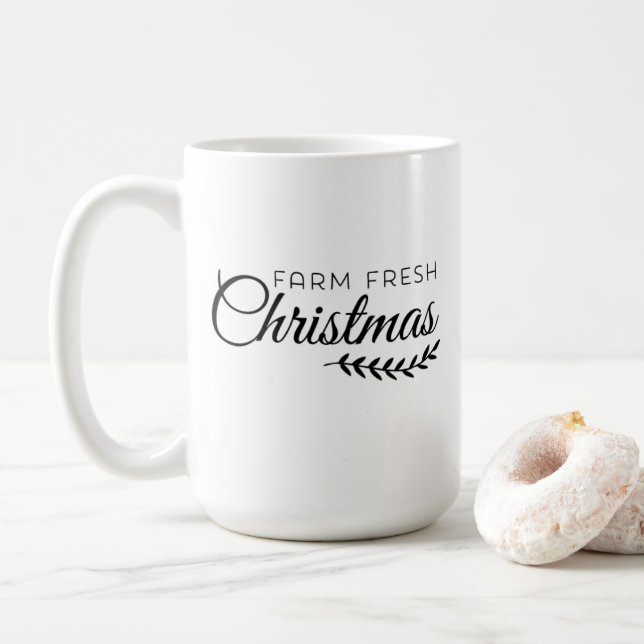 Farm Fresh Christmas Coffee Mug (With Donut)