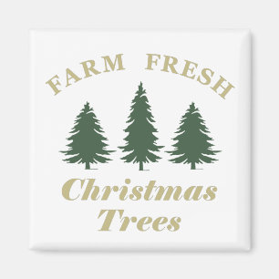 Farm Fresh Christmas Pine Trees Magnet
