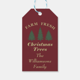 farm fresh christmas pine trees Personalised Gift Tags