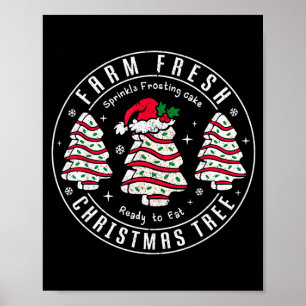 Farm Fresh Christmas Tree Cakes Retro Xmas Tree Fa Poster
