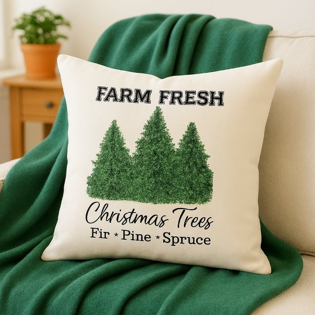 Farm Fresh Christmas Tree Holiday Home Decor  Cushion (Creator Uploaded)