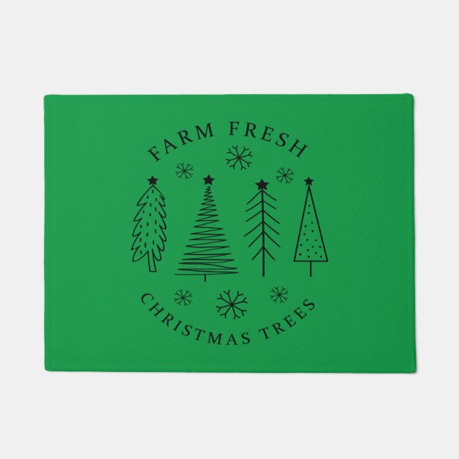 Farm Fresh Christmas Trees Doormat (Front)