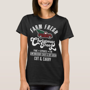 Farm Fresh Christmas Trees - Red Truck Christmas T T-Shirt