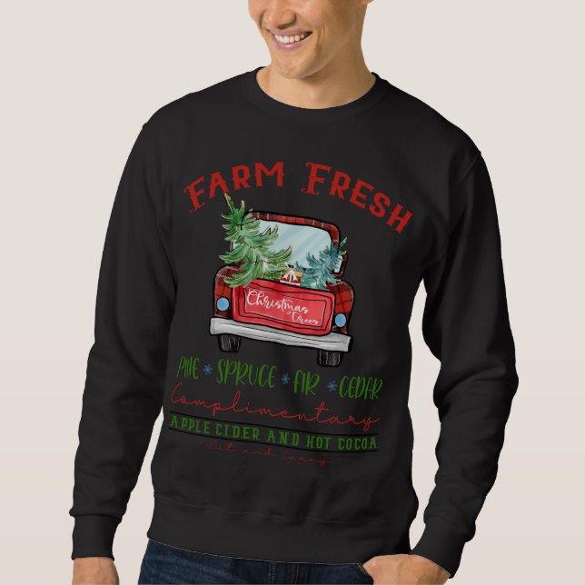 Farm Fresh Christmas Trees Vintage Christmas Tree  Sweatshirt (Front)
