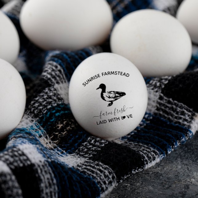 Farm Fresh Duck Eggs |  Funny Monogram Egg Stamp (Creator Uploaded)