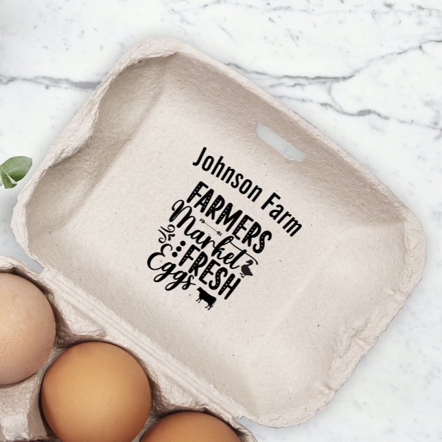 Farm Fresh Eggs Carton Add Name Rubber Stamp (Creator Uploaded)