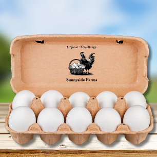 Farm Fresh Eggs Chick With Rustic Basket Self-inking Stamp