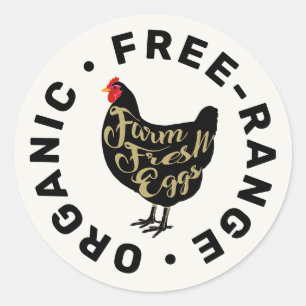 Farm Fresh Eggs Chicken Silhouette Carton Label
