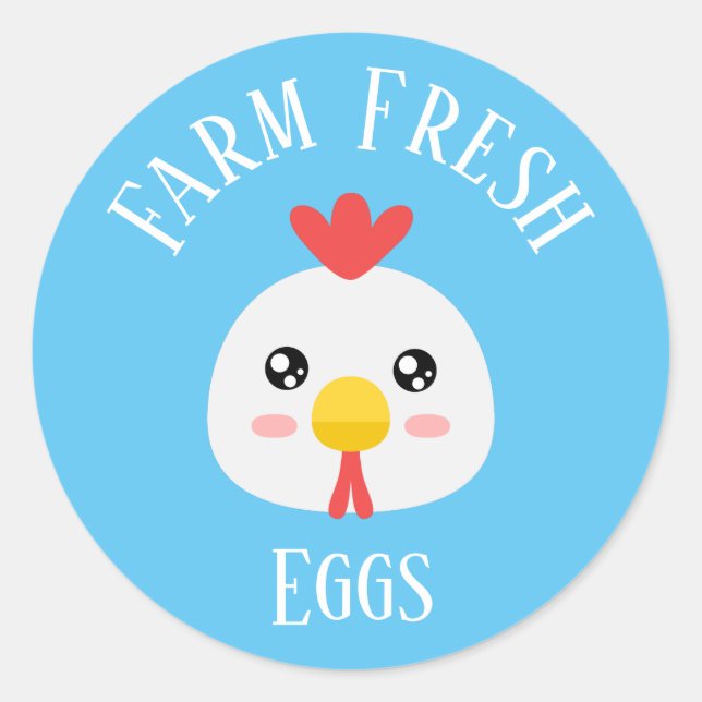 Farm Fresh Eggs Classic Round Sticker (Front)